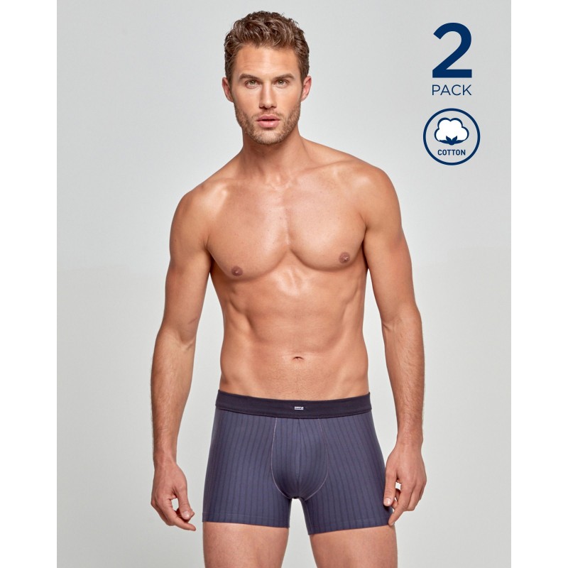 Pack 2 Boxers Cotton Stretch