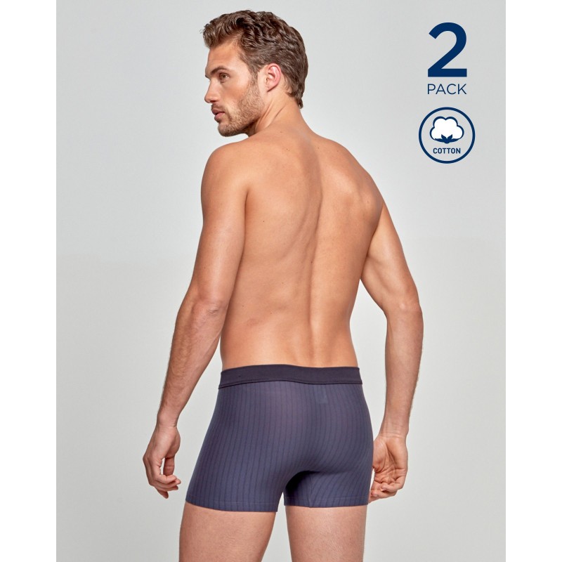 Pack 2 Boxers Cotton Stretch